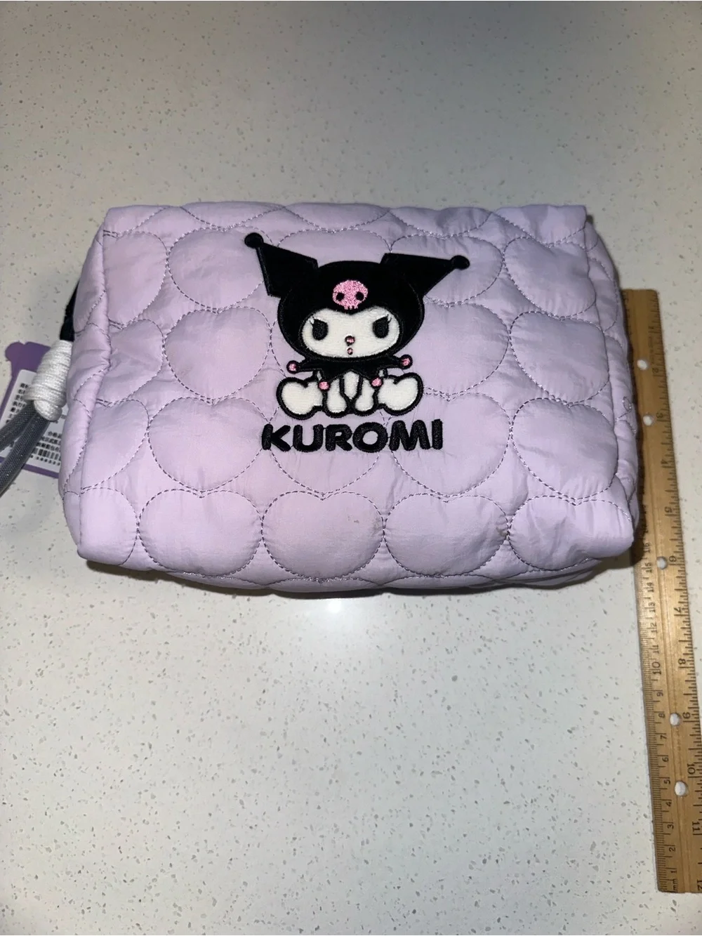 Hello Kitty Sanrio Kuromi Quilted Pouch in Light Purple,NWT